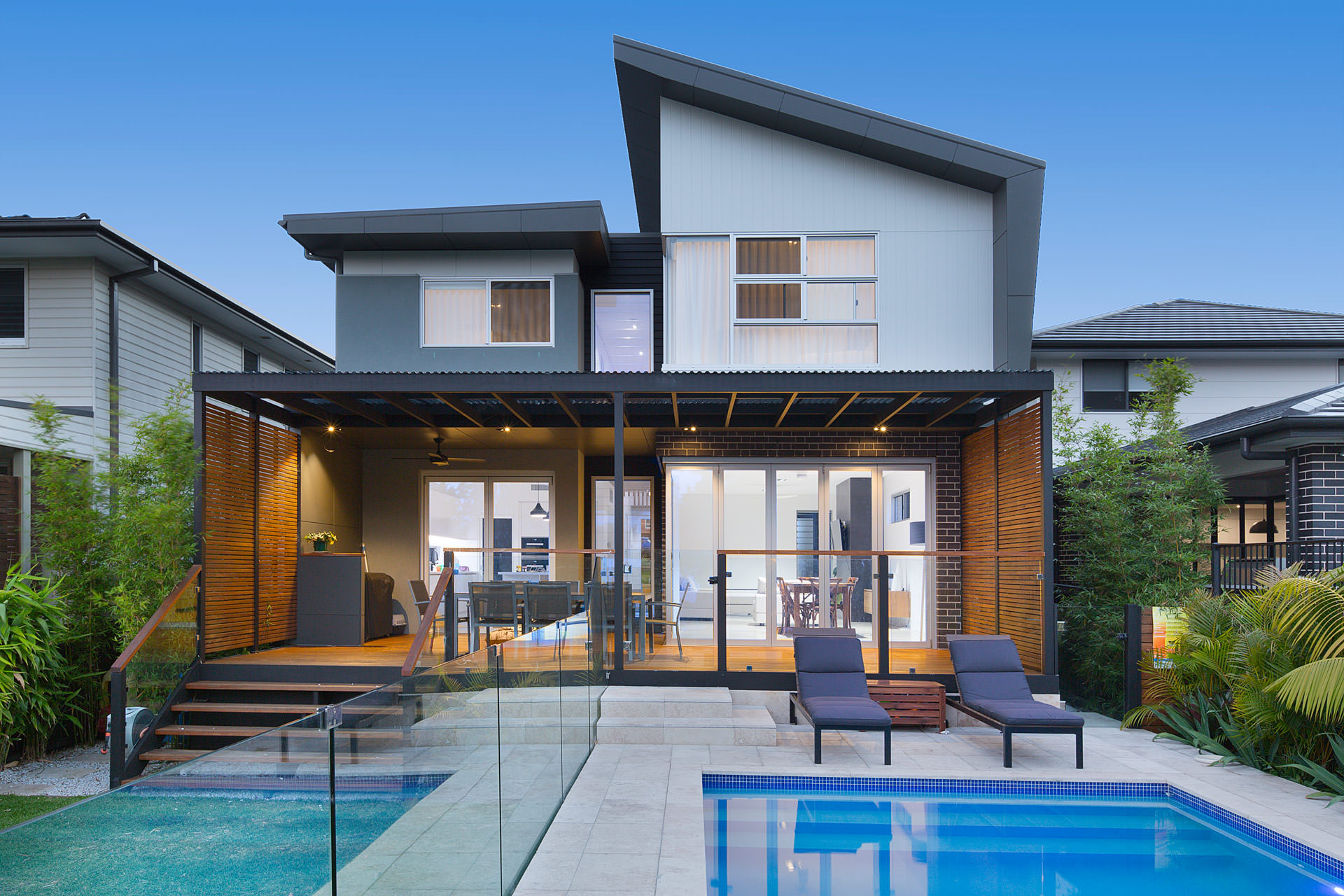 20 Stewart Ave Curl Curl Rear View With Pool